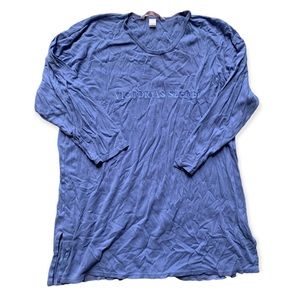 Vintage Victoria’s Secret Purple/Blue Embroidered Night Shirt M